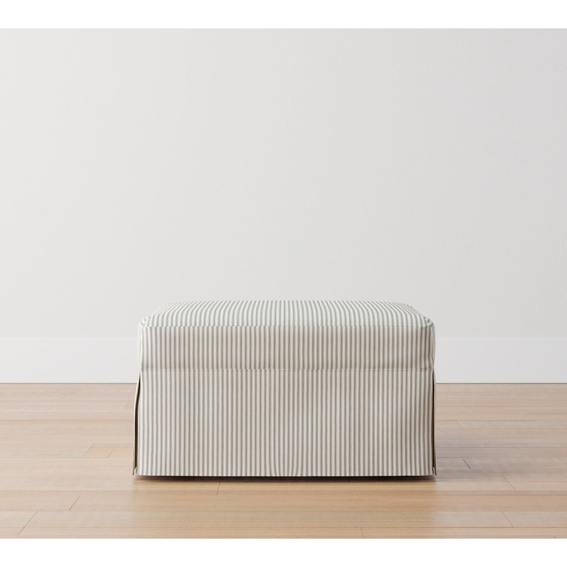 York Slipcovered Ottoman