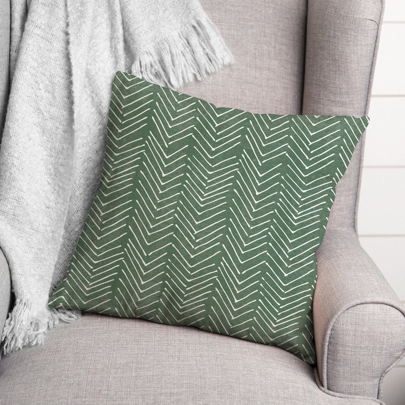 Scribble 14 Outdoor Square Pillow Cover & Insert Designs Direct Creative Group Color: Green Size: 18″ x 18″