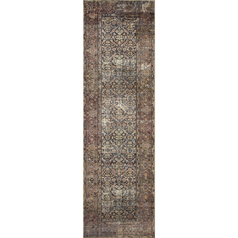 Amber Lewis x Loloi Morgan Denim/Multi Rug Amber Lewis x Loloi Rug Size: Runner 2’3″ x 11’6″