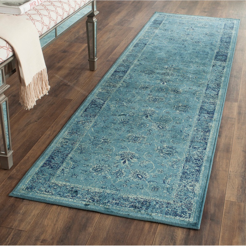 Beldale Blue Area Rug Trent Austin Design Rug Size: Runner 2’2″ x 8′