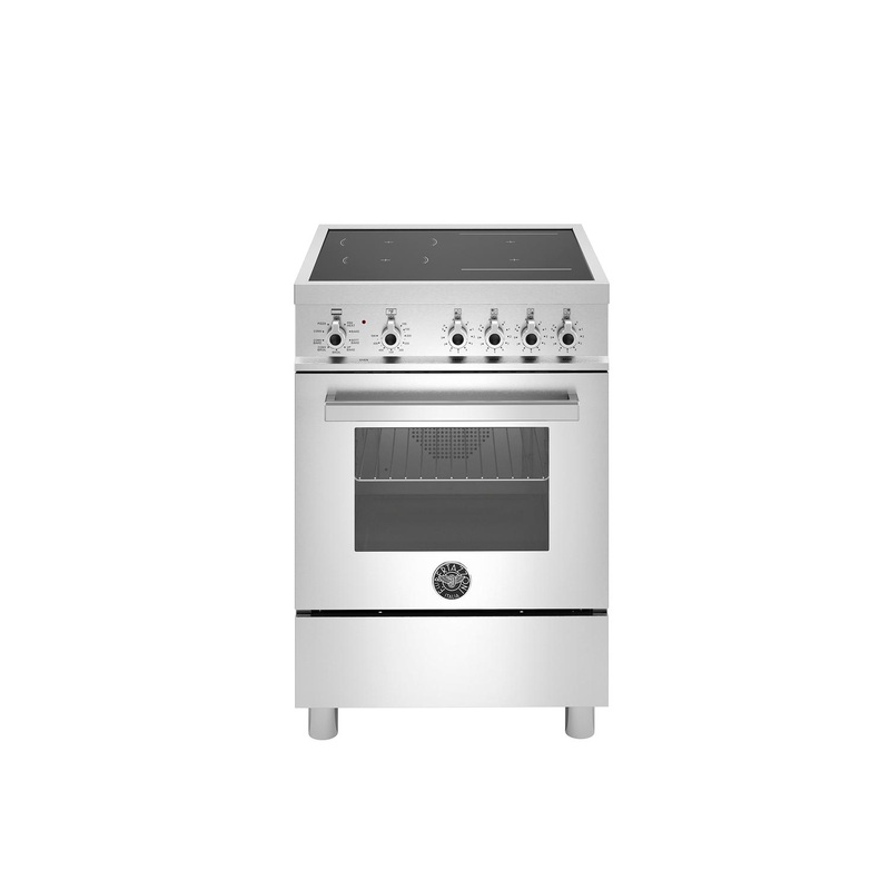 Bertazzoni PRO244IFEMXB 24 Inch Induction Range, 4 Heating Zones, Electric Oven Stainless Steel
