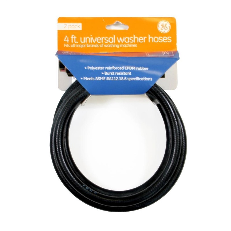Ge Appliances PM14X10002 4 Foot Rubber Washer Hoses (2 pack)