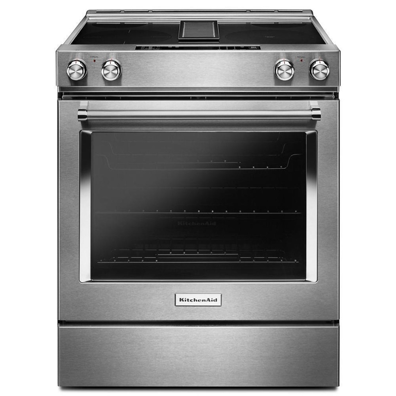 Kitchenaid KSEG950ESS 30-Inch 4-Element Electric Downdraft Slide-In Range