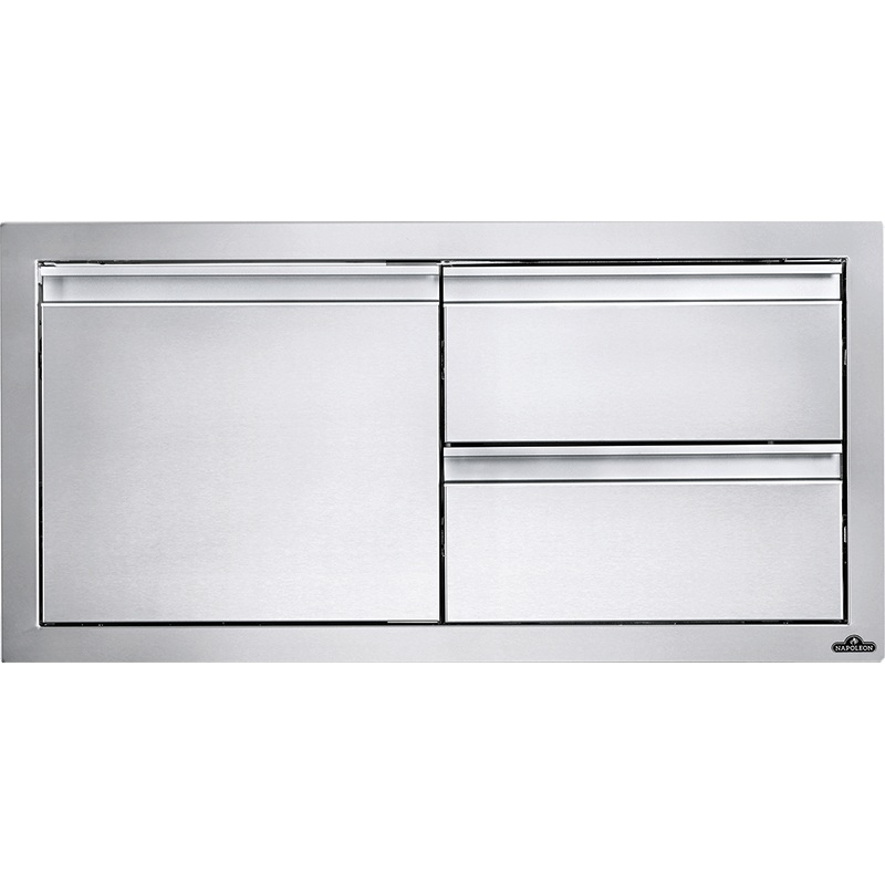 Napoleon Bbq BI36161D2DR 36″ X 16″ Single Door & Double Drawer Combo , Stainless Steel