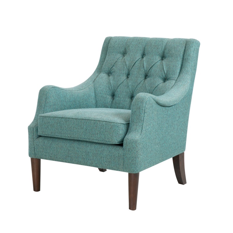 Anatonia 29.25″ Wide Tufted Wingback Chair Birch Lane Fabric: Dark Teal