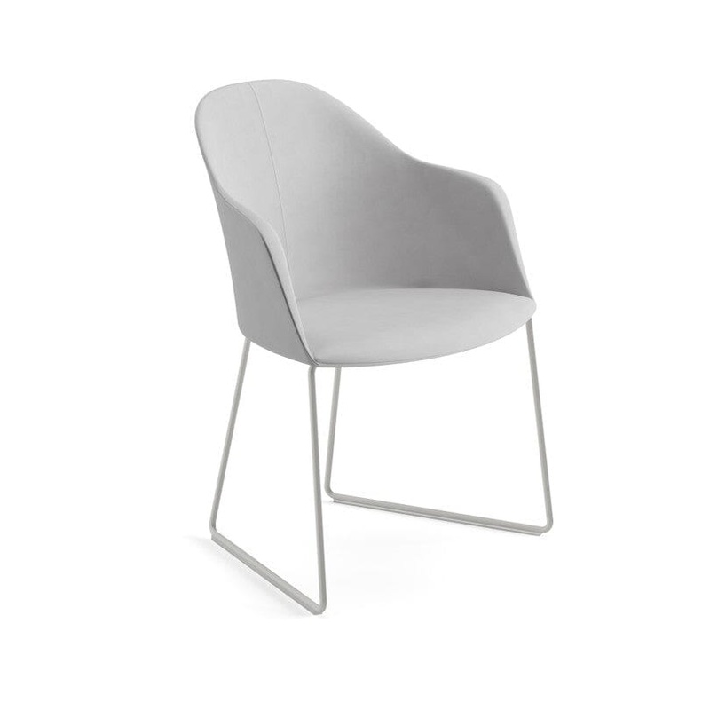Cila Fully Upholstered Armchair With Sled Base