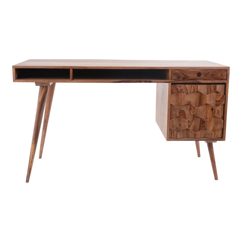 Sleek Ambidextrous Workstation in Solid Sheesham