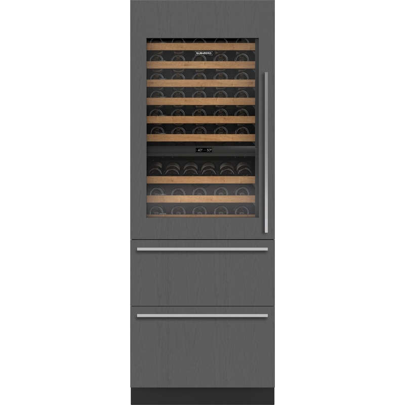 Sub-Zero DET3050WRL 30″ Designer Wine Storage With Refrigerator Drawers – Panel Ready