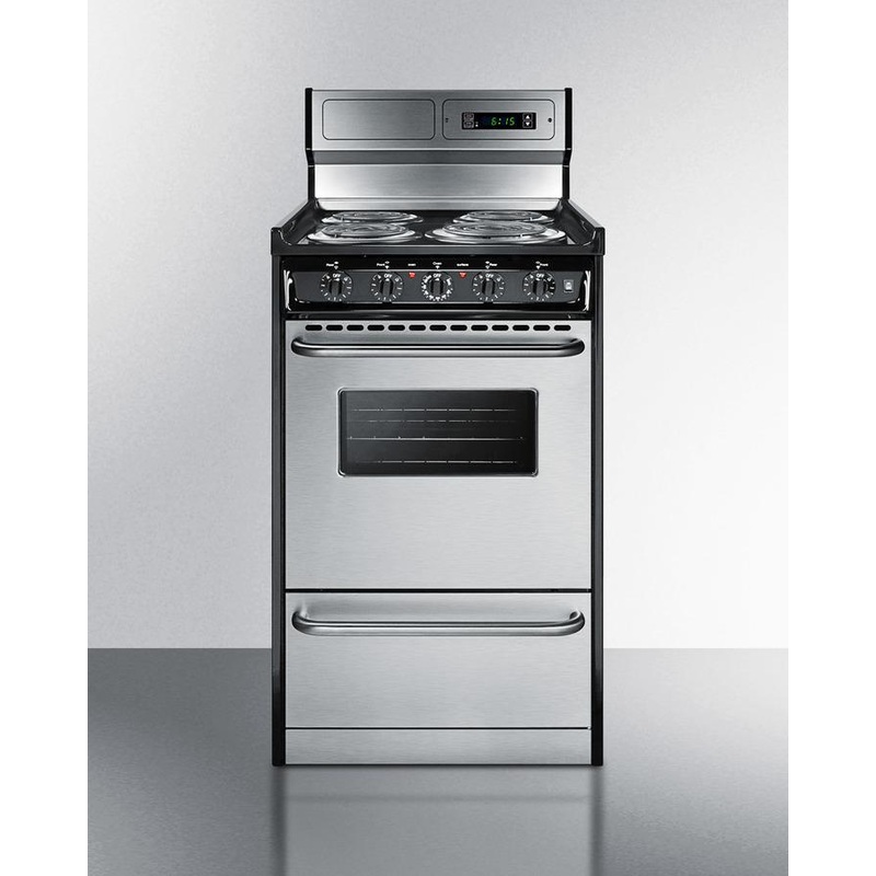 Summit TEM130BKWY 20″ Wide Electric Coil Range