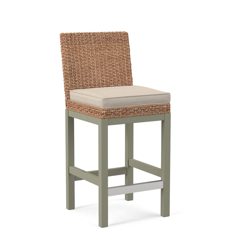 Seagrass Top Counter Stool Braxton Culler Leg Color: Greystone Finish Body Fabric: Kensington Traditional; 0611-66