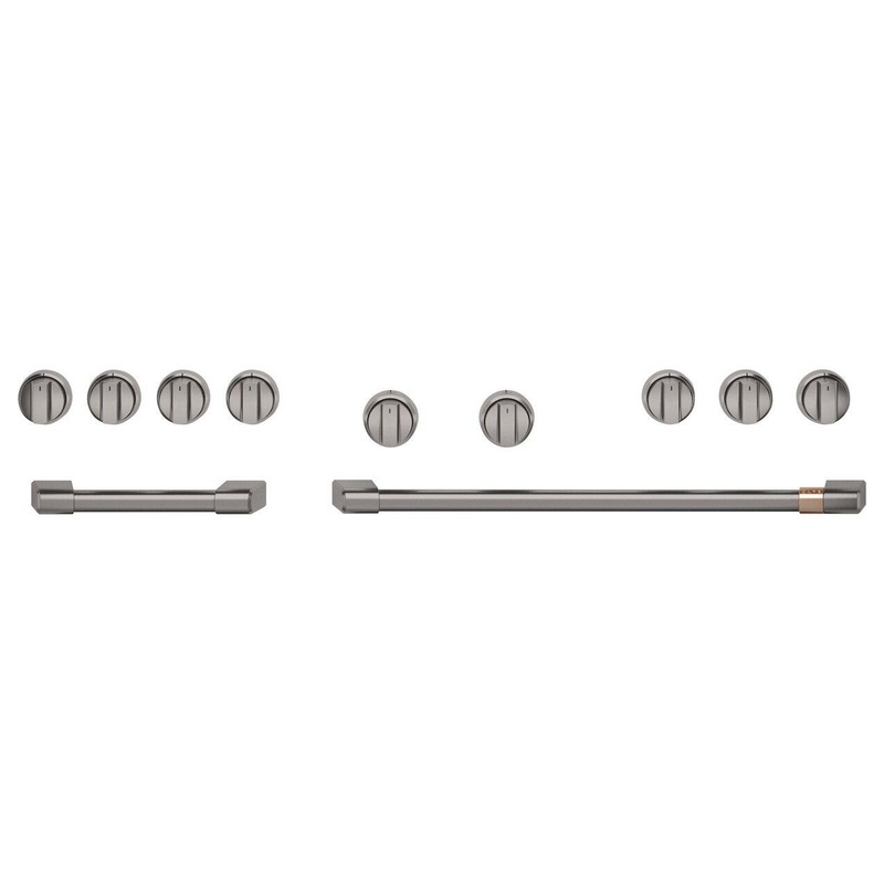 Cafe CXPR8HKPTBT Caf 48″ Brushed Black Handle & Knob Set For Pro Range And Rangetop