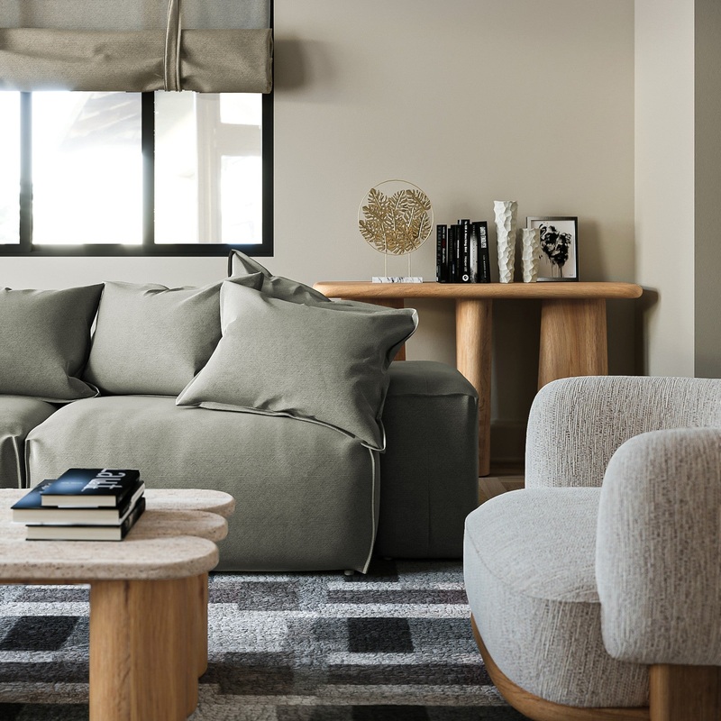 Modern Oak Whisper Chair – Sculpted Seating Elegance