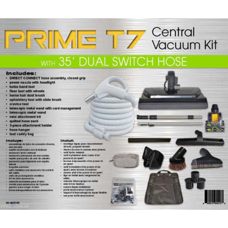 Titan Prime T7 Central Vacuum Kit 35ft Direct Connect