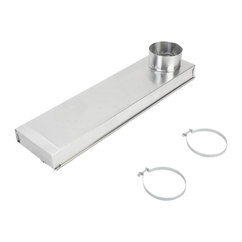 Whirlpool 4396037RP 0″-18″ Dryer Telescoping Vent Periscope for 2.5″ clearance, with 1 male snap-lock fitting, draw-band collar & 2 clamps.