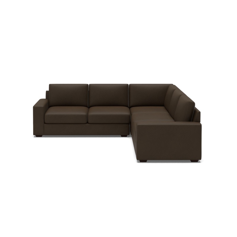Big Sur Square Arm Leather 3-Piece L-Sectional