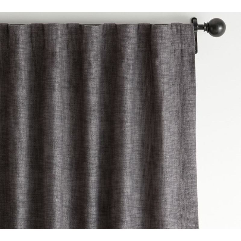 Seaton Textured Cotton Blackout Curtain-84″