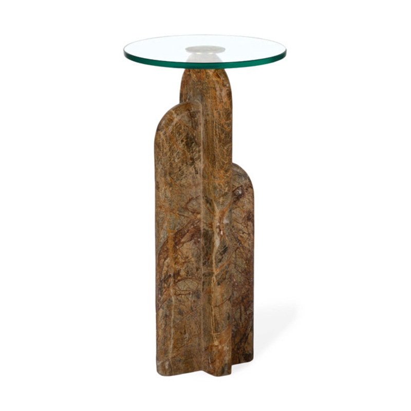 Stone Sculpture Beverage Station – Earthy Brown