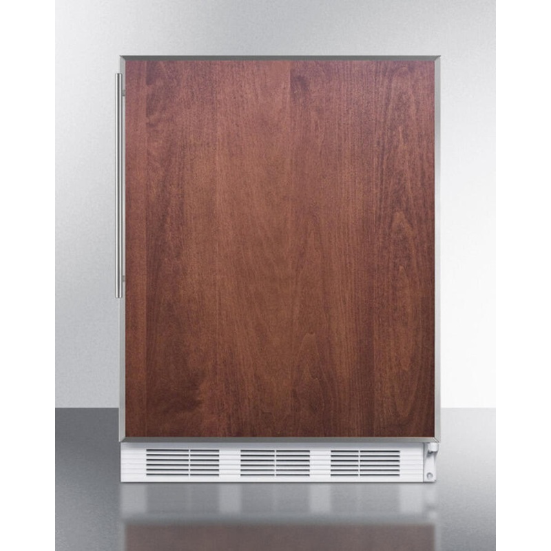 Summit FF6BIFRADA Ada Compliant All-Refrigerator For Built-In General Purpose Use, Auto Defrost W/Ss Door Frame For Slide-In Panels And A White Cabinet