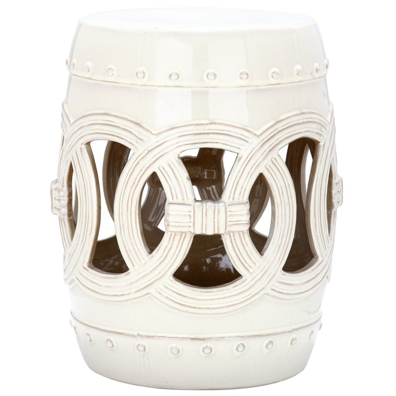 Bartlesville Ceramic Garden Stool Longshore Tides Color: Cream