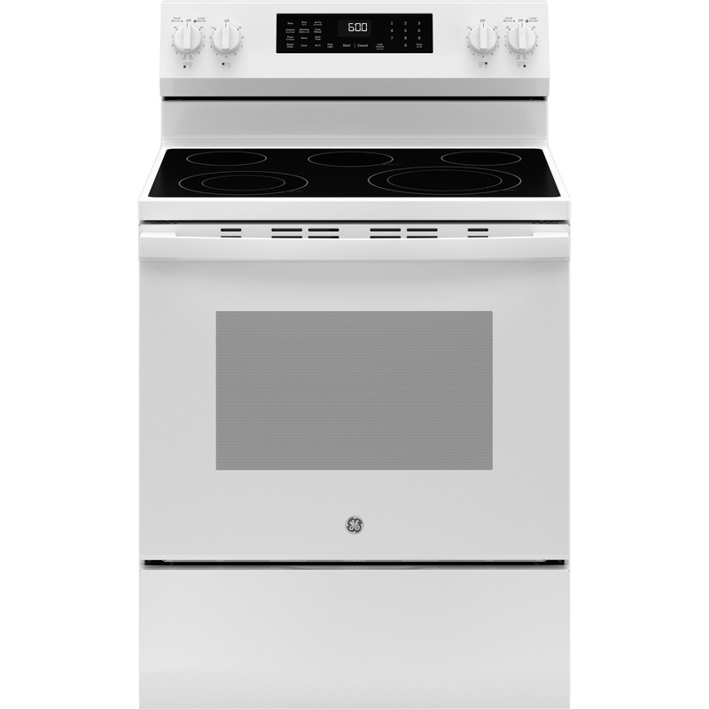GRF600AVWW GE ENERGY STAR 30″ Free-Standing Electric Convection Range with No Preheat Air Fry and EasyWash Oven Tray