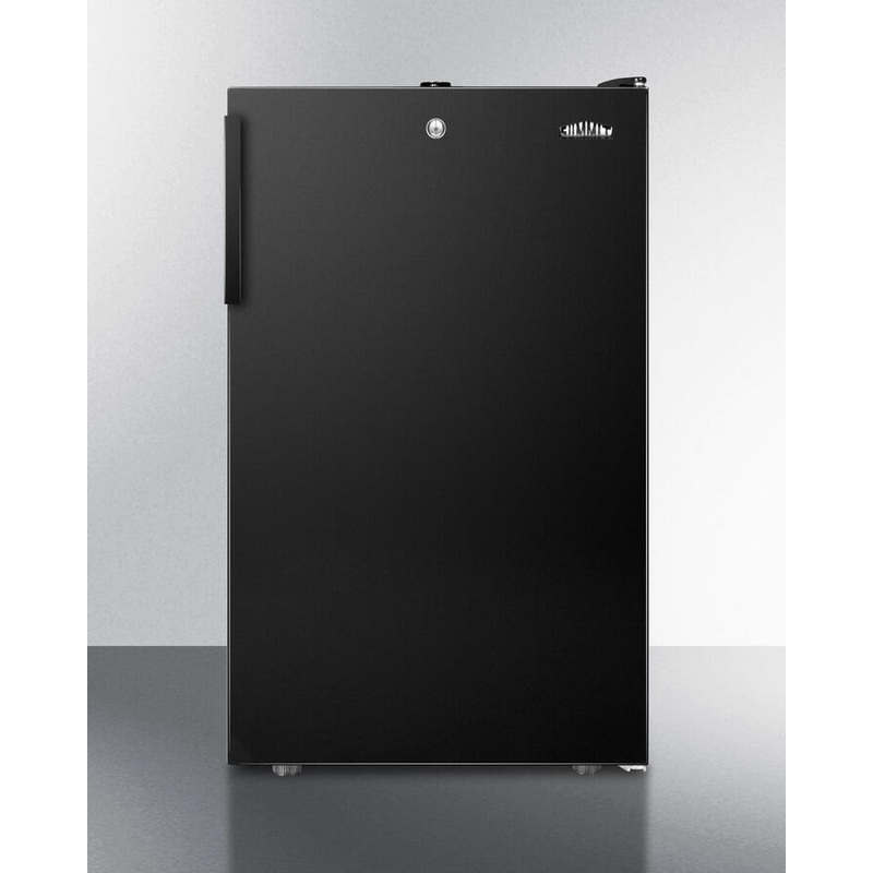 Summit FS408BLADA Ada Compliant 20″ Wide Counter Height All-Freezer For General Purpose Use, -20 C Capable With A Lock And Black Exterior