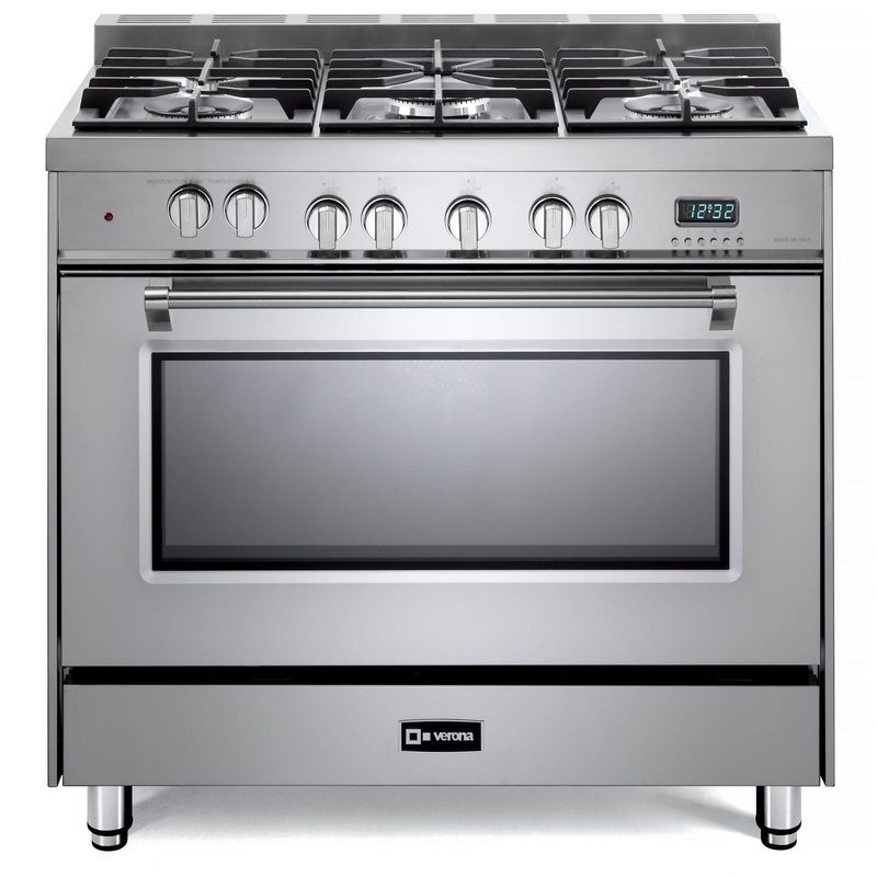 Verona VPFSGE365SS Prestige 36″ Dual Fuel Single Oven Range – Stainless Steel