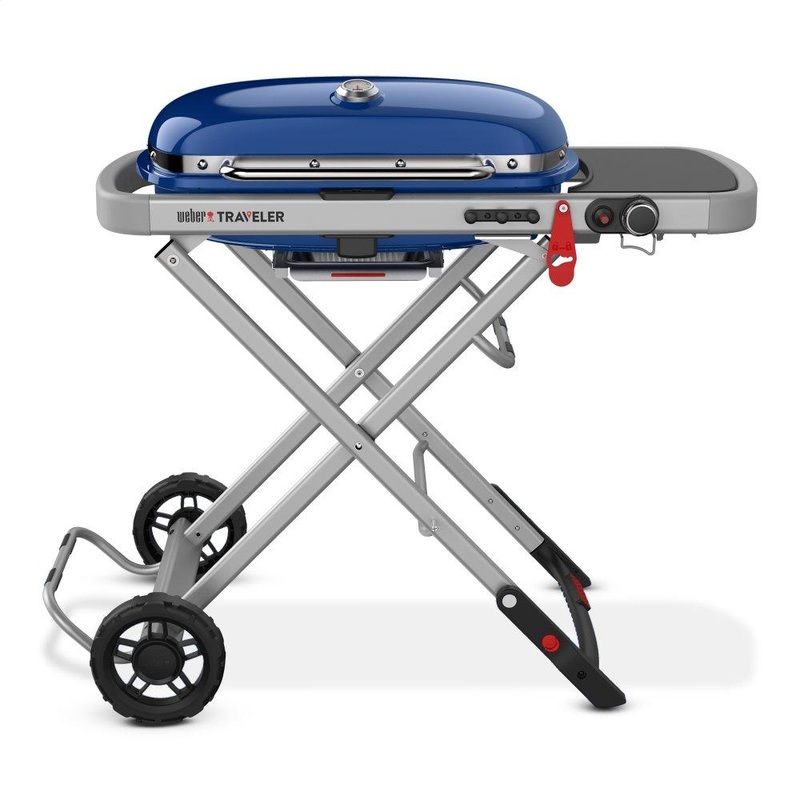 Weber 9020001 Weber Traveler Portable Gas Grill – Deep Ocean Blue