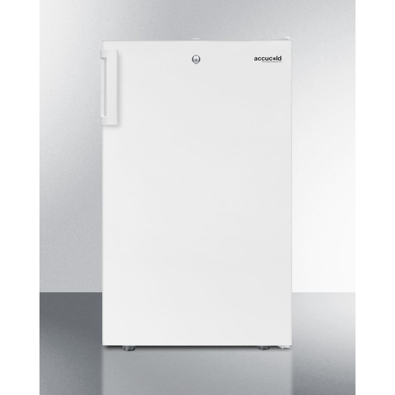 Summit FS407LADA Ada Compliant 20″ Wide Counter Height All-Freezer For General Purpose Use, -20 C Capable With A Lock And White Exterior