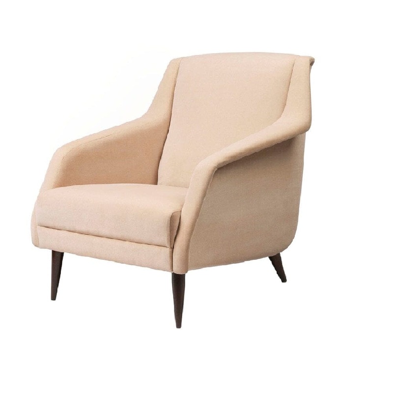 CDC.1 Wood Base Lounge Chair Fully Upholstered