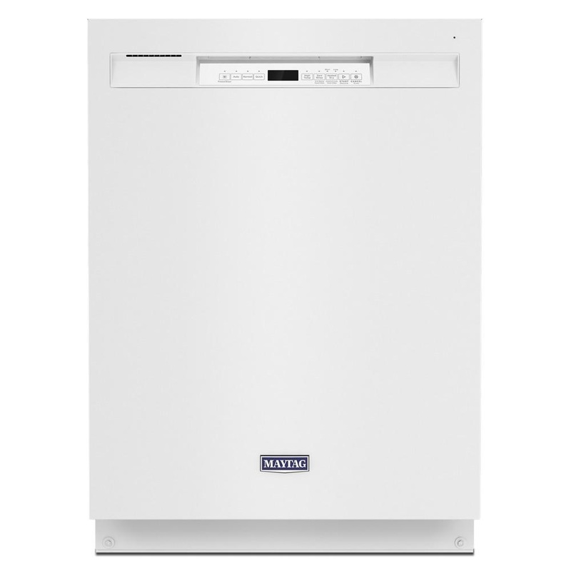 Maytag MDB4949SKW 24 Front Control Dishwasher with Dual Power Filtration and PowerBlast Cycle – 50 dBA