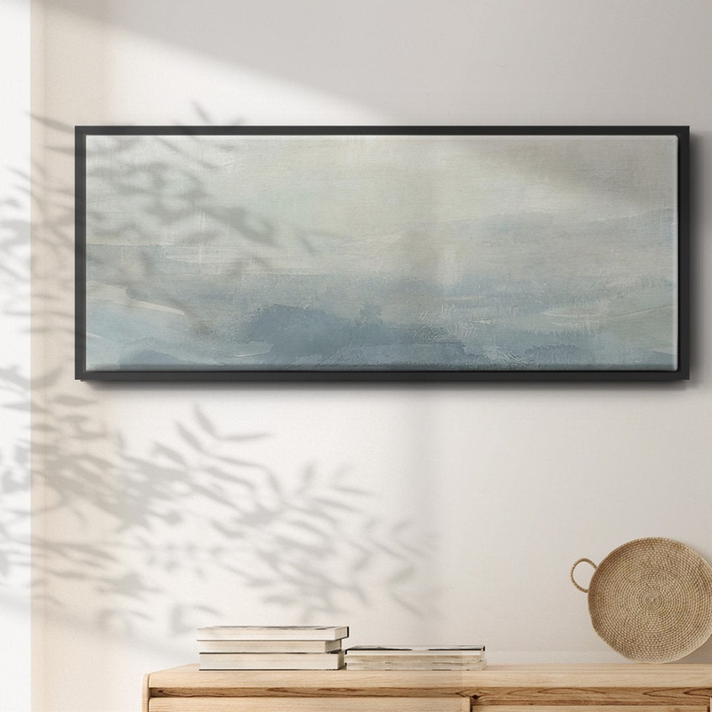 Tone Scape V- Framed Canvas Wrought Studio Frame Color: Black Size: 20″ H x 50″ W x 1.5″ D