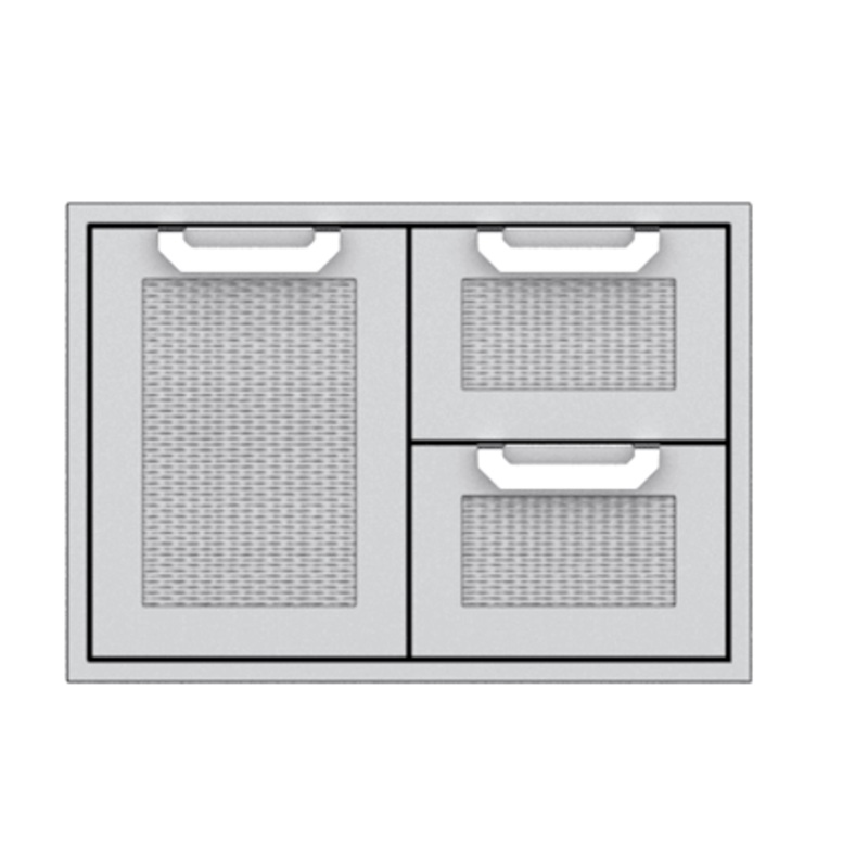 Hestan AGSDR30DG Hestan 30″ Double Drawer / Storage Door Combination Agsdr – Dark Grey (Custom Color: Pacific Fog)
