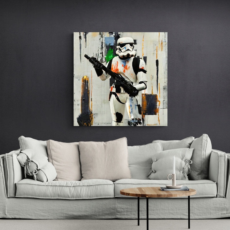 Stormtrooper Four by Stephen Chambers – Wrapped Canvas Graphic Art ATX Art Group LLC Size: 30″ W x 30″ H