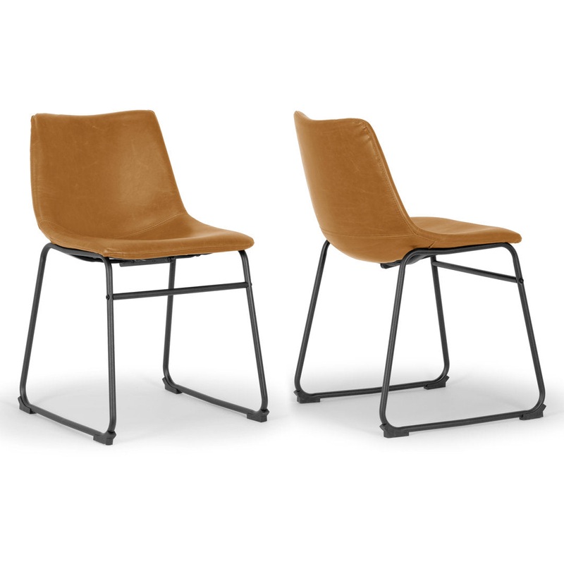 Tyrone Side Chair (Set of 2) Steelside Color: Cappuccino