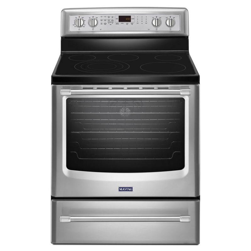 Maytag MER8850DS 30-inch Wide Electric Range with Convection and Warming Drawer – 6.2 cu. ft.
