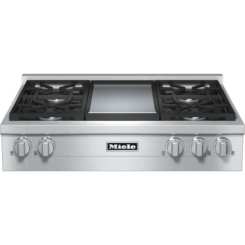 Miele KMR11361GCLEANSTEEL Kmr 1136-1 G – Rangetop With 4 Burners And Griddle For Versatility And Performance