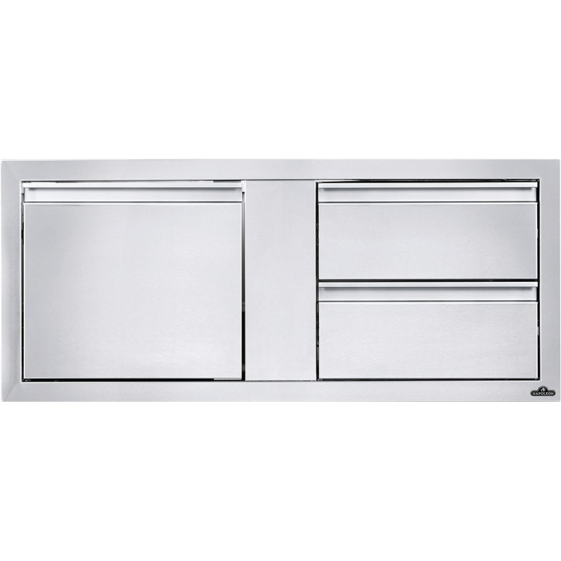 Napoleon Bbq BI42161D2DR 42″ X 16″ Single Door & Double Drawer Combo , Stainless Steel