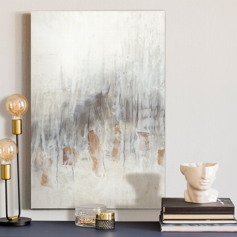 Seaglass Abstract I’ – Painting Print on Canvas Latitude Run Size: 36″ H  x 24″ W x 1″ D