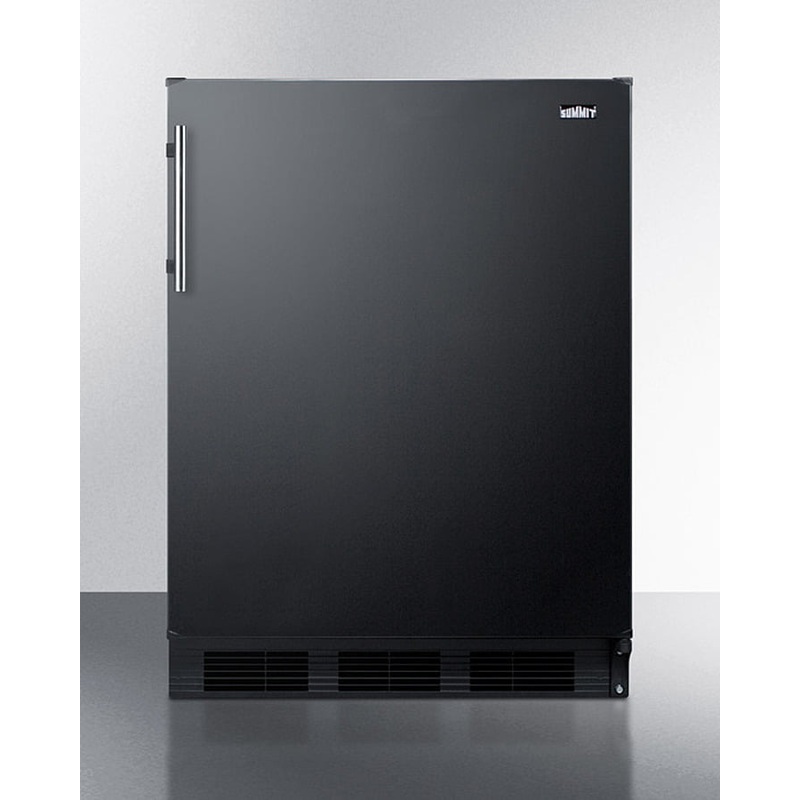 Summit CT663BKBIADA Ada Compliant Built-In Undercounter Refrigerator-Freezer For Residential Use, Cycle Defrost With Deluxe Interior And Black Exterior Finish