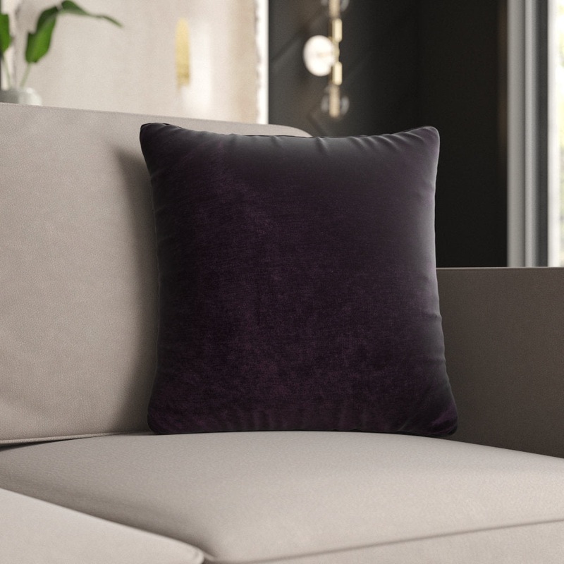 Throw Pillow Cover & Insert Mercury Row Color: Eggplant Size: 20″ x 20″