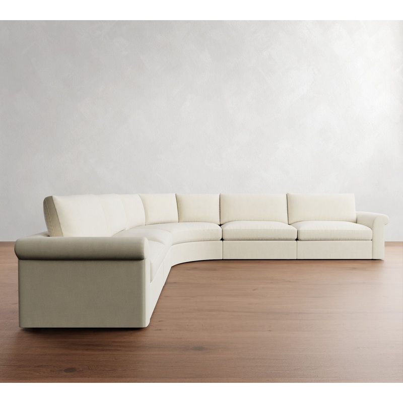 Westwood Roll Arm 5-Piece Curved Wedge Sectional