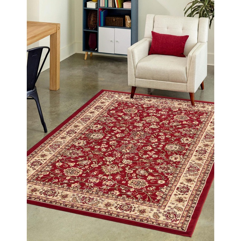 Bhatari Oriental Burgundy Area Rug Winston Porter Rug Size: Rectangle 9′ x 12′