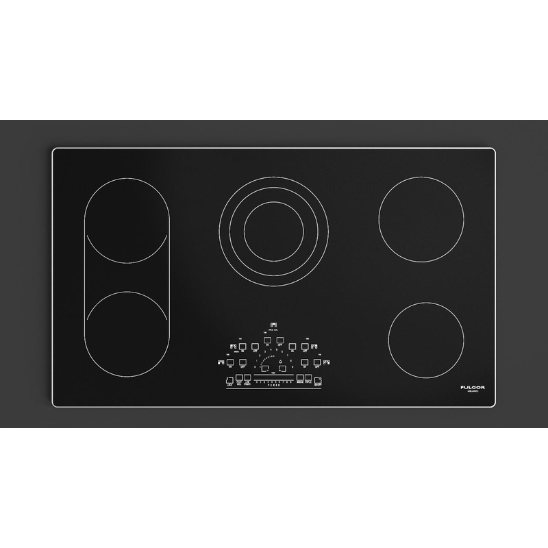 36″ RADIANT COOKTOP WITH BRUSHED ALUMINUM TRIM