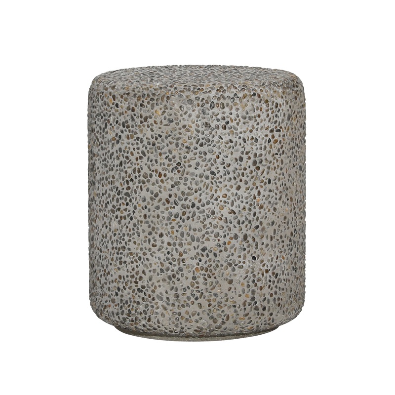 Modern Essence Concrete End Table – Charcoal Gray