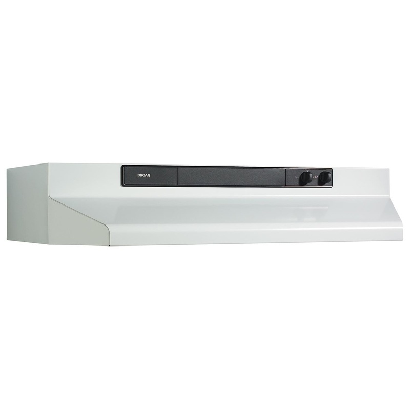 Broan 24-Inch Convertible Under-Cabinet Range Hood, 220 CFM, White