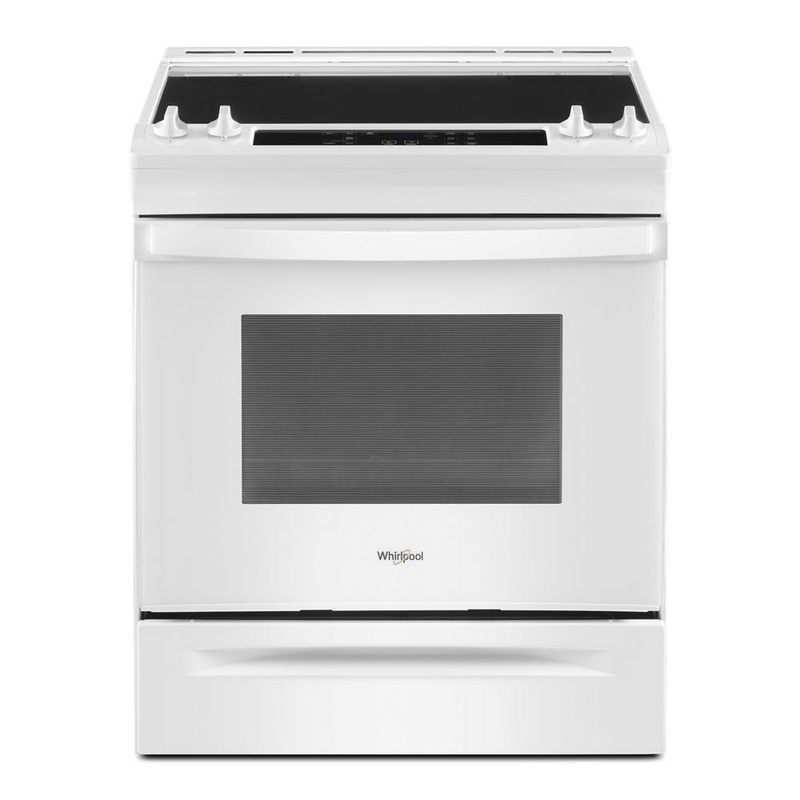 WEE515SALW Whirlpool 34″ Tall Range with Self Clean Oven Cycle