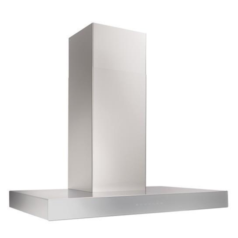 Best Range Hoods WCB3I36SBS Ispira 36-In. 650 Max Cfm Stainless Steel Chimney Range Hood With Purled Light System And Brushed Grey Glass