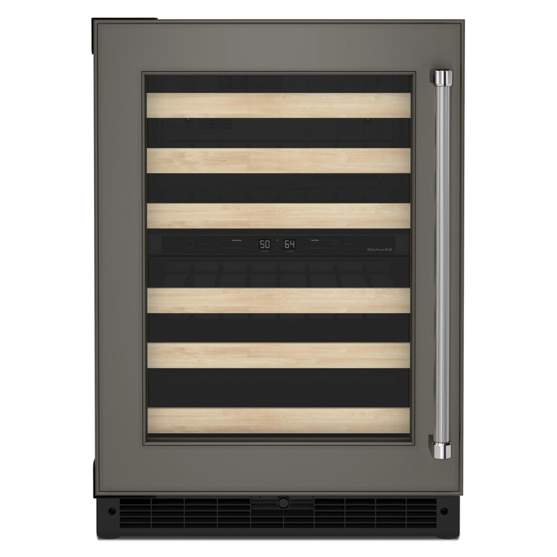 Kitchenaid KUWL214KPA 24″ Panel-Ready Undercounter Wine Cellar With Wood-Front Racks – Panel Ready Pa