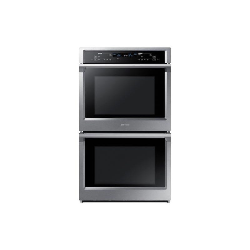 Samsung 30″ Smart Double Electric Wall Oven with Steam Cook in Stainless Steel