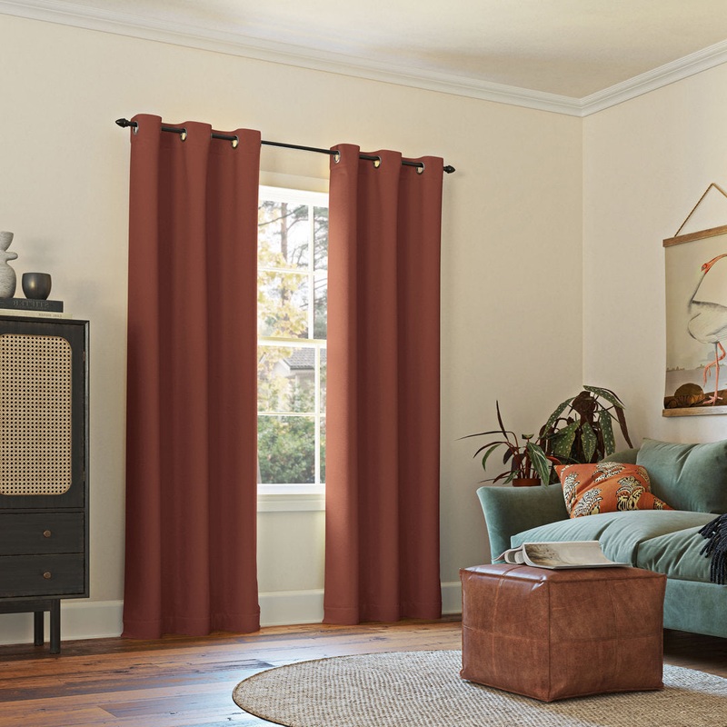 Wayfair Basics Blackout Grommet Curtain Panel Wayfair Basics Curtain Color: Terracotta Red Size per Panel: 54″ W x 84″ L